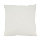 Fennco Styles Stitched Stripe Decorative Cotton Throw Pillow Cover 18" W x 18" L - Ivory Woven Modern Square Cushion Case for Home, Couch, Bedroom, Living Room and Office Décor