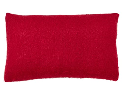 Fennco Styles Solid Faux Mohair Decorative Throw Pillow 18" W x 18" L - Soft Cushion for Home, Couch, Living Room, Bedroom and Office Décor