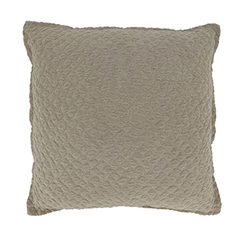 Fennco Styles Floral Design Decorative Filled Throw Pillow 17" W x 17" L - White Flower Square Cushion for Home, Couch, Office, Bedroom and Living Room Décor