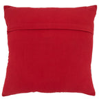 Fennco Styles Santa Belt Design Decorative Throw Pillow 18" W x 18" L – Red Festive Cushion for Christmas, Holiday, Couch, Sofa, Bedroom, Office and Living Room Décor