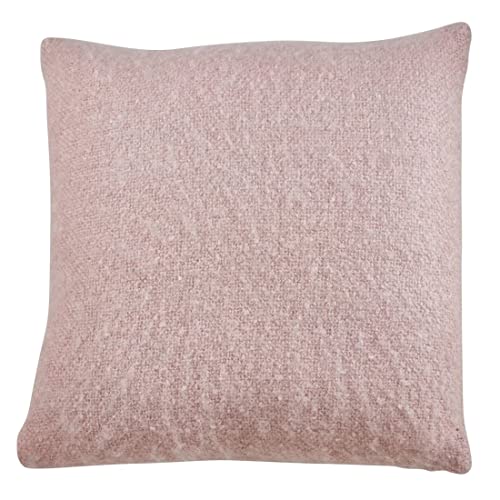 Fennco Styles Solid Faux Mohair Decorative Throw Pillow 18" W x 18" L - Soft Cushion for Home, Couch, Living Room, Bedroom and Office Décor
