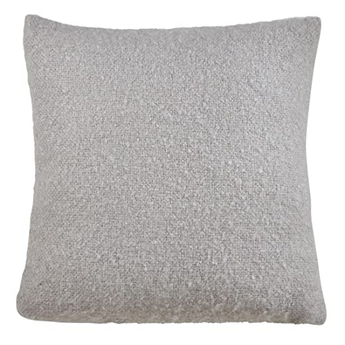 Fennco Styles Solid Faux Mohair Decorative Throw Pillow 18" W x 18" L - Soft Cushion for Home, Couch, Living Room, Bedroom and Office Décor