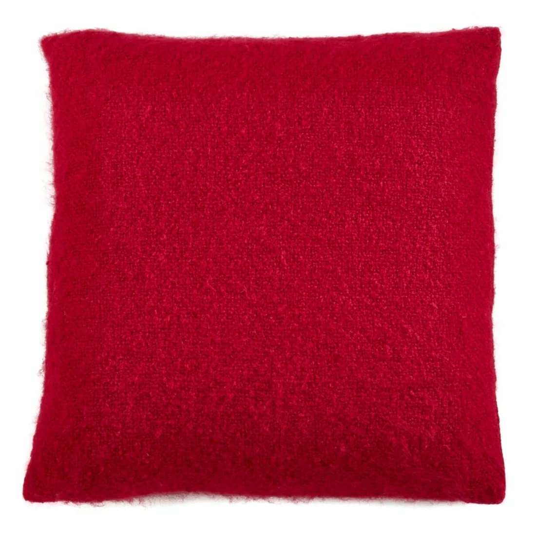 Fennco Styles Solid Faux Mohair Decorative Throw Pillow 18" W x 18" L - Soft Cushion for Home, Couch, Living Room, Bedroom and Office Décor
