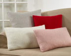 Fennco Styles Solid Faux Mohair Decorative Throw Pillow 18" W x 18" L - Soft Cushion for Home, Couch, Living Room, Bedroom and Office Décor