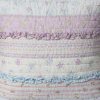 Romantic Chic Lace Ruffle Lavender Purple Real Patchwork Square Decor Throw Pillow