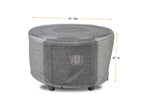 Premium Heavy-Duty Round Fire Table Cover - 3-Layer Water & UV-Resistant, Platinum Series, 53"Dia x 25"H for Outdoor Patio Furniture