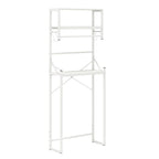 Over the Toilet Storage Rack 3-Tier Over Toilet Bathroom Organizer with Towel Holder-White