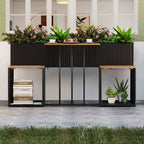 Patio Furniture Set with Raised Garden Bed for Porch and Yard