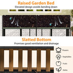 Patio Furniture Set with Raised Garden Bed for Porch and Yard