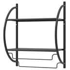 2-Tier Wall Mounted Bathroom Towel Rack with Towel Bars