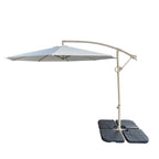 10ft Offset Patio Umbrella with UV-Resistant Fabric - Beige