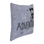 Mickey Mouse - Call Me Mickey Blue and White The Adventure Begins Decorative Throw Pillow