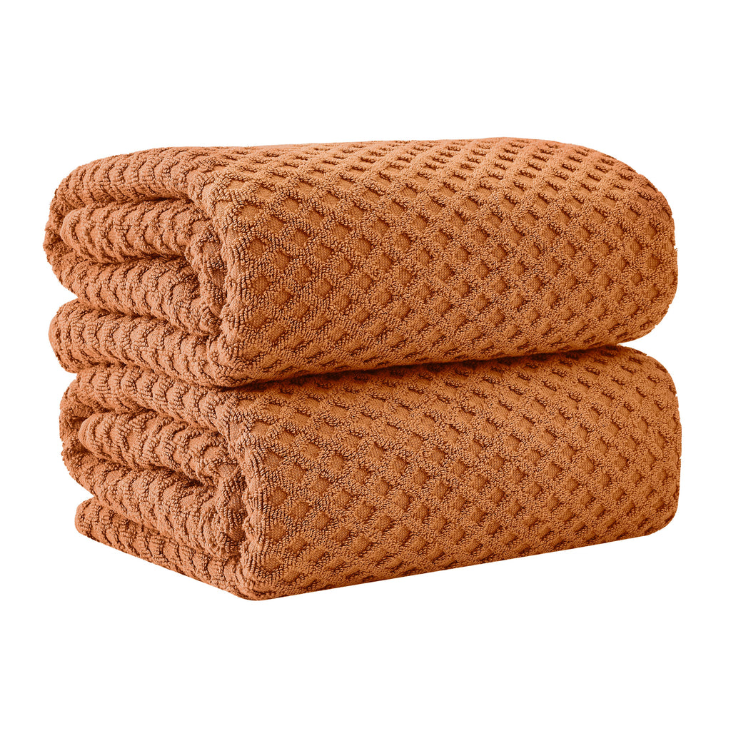 Cotton Diamond Waffle Weave Bath Towel Set - Grayson Collection