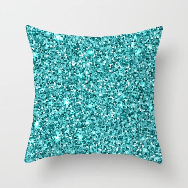 Flower Leaves Pattern Throw Pillow Case Teal Blue Cushion Covers Modern Teal Throw Pillow Covers Ocean Bohemia Decorative Couch Pillow Cases Sea Cotton Linen Decorative Pillowcases