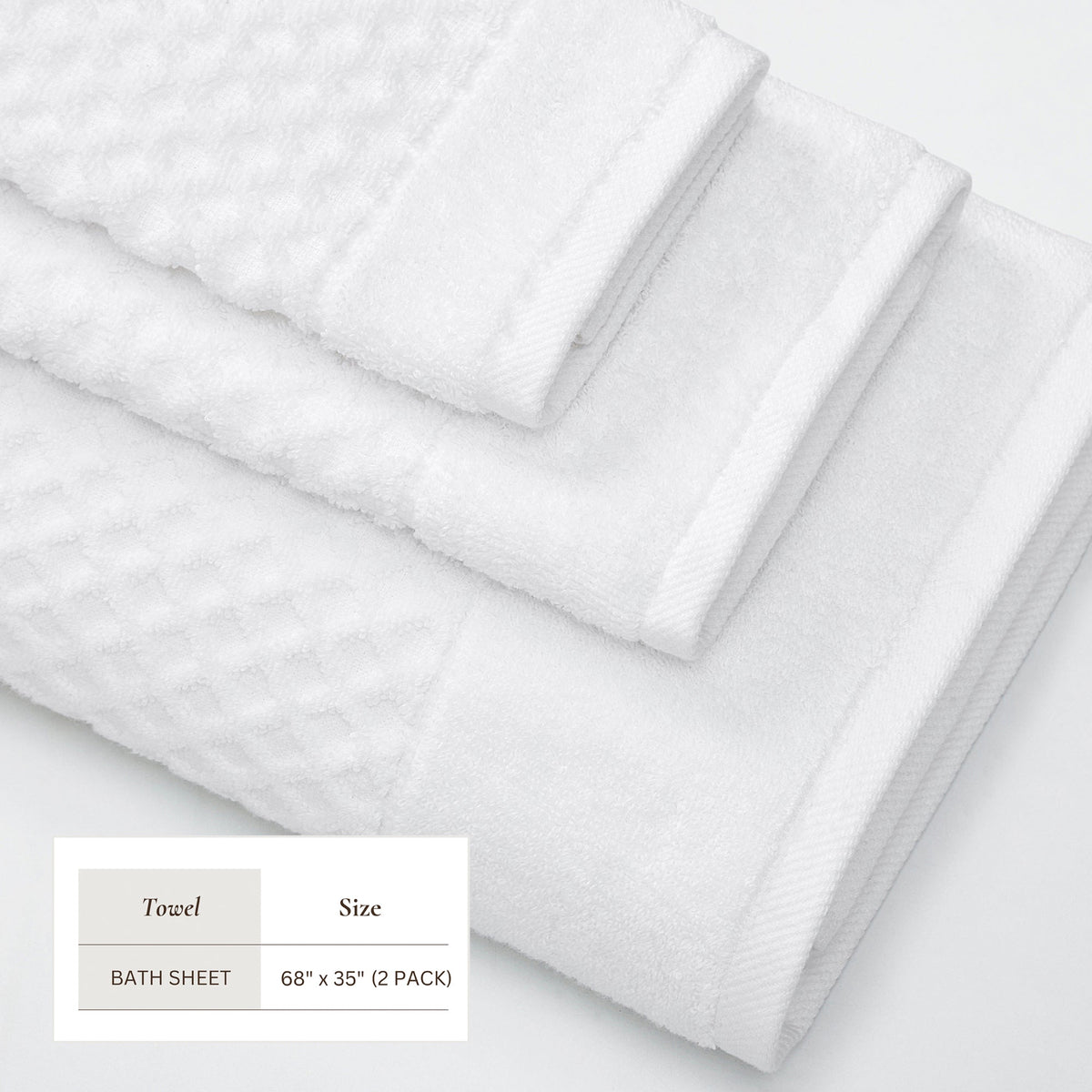 Cotton Diamond Waffle Weave Bath Towel Set - Grayson Collection