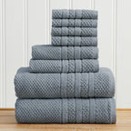 100% Cotton Checkered Jacquard Bath Towel Set - Giuliana Collection