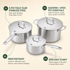5-Ply Stainless Pot Set, 6-Piece
