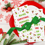Funny Christmas Towels 2 Pack Absorbent Kitchen Bathroom White Elephant Gifts