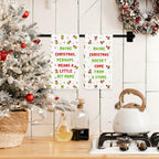 Funny Christmas Towels 2 Pack Absorbent Kitchen Bathroom White Elephant Gifts