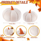 Yookeer 2PCS Halloween Pumpkin Throw Pillows Velvet 3D Soft Decorative Cushion