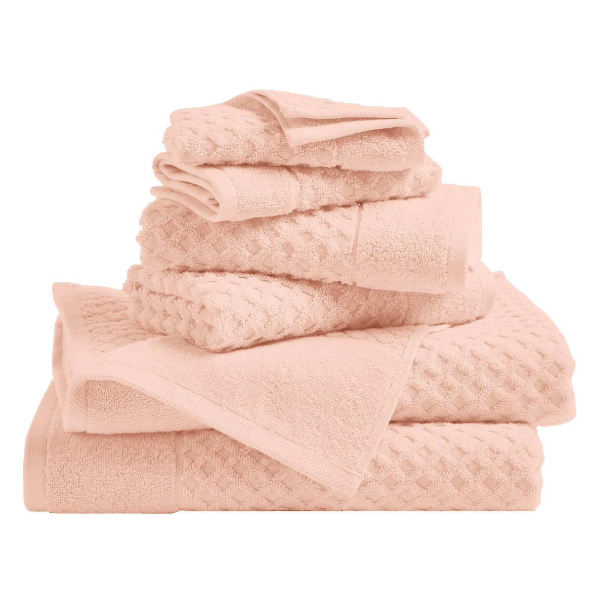 Cotton Diamond Waffle Weave Bath Towel Set - Grayson Collection
