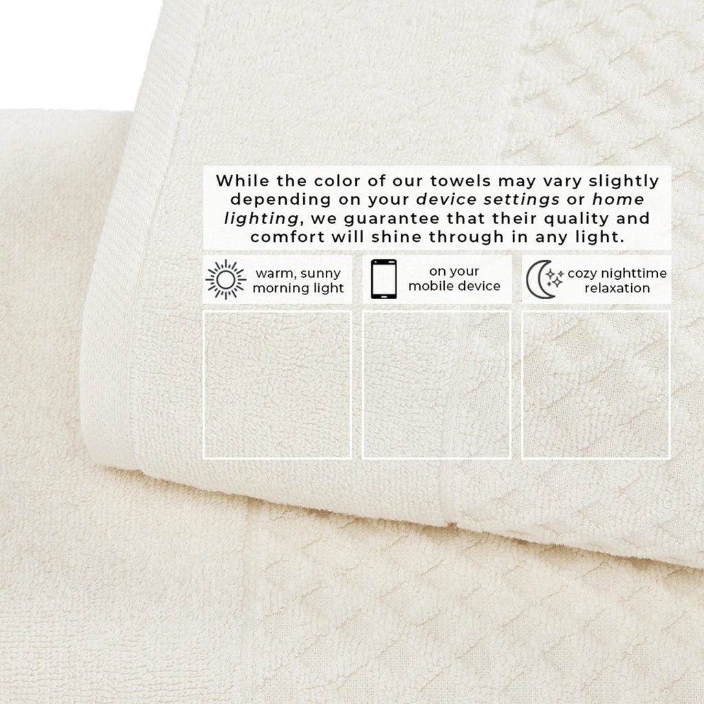 Cotton Diamond Waffle Weave Bath Towel Set - Grayson Collection